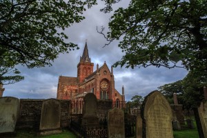 The Romanesque 12th century St Magnus cathedral in Kirkwall is the northernmost in Britain and was built when Orkney was owned by the Norse Earls.